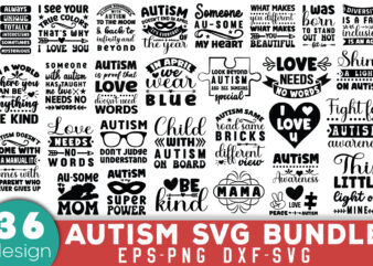 Autism T-shirt Bundle Autism SVG Bundle