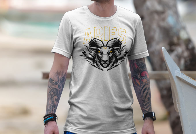 Aries t shirt design