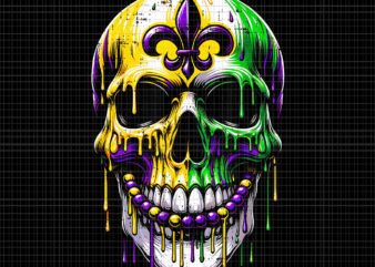 Fleur De Lis Mardi Gras Skulls Png, Mardi Gras Skulls Png, Skull Png t shirt graphic design