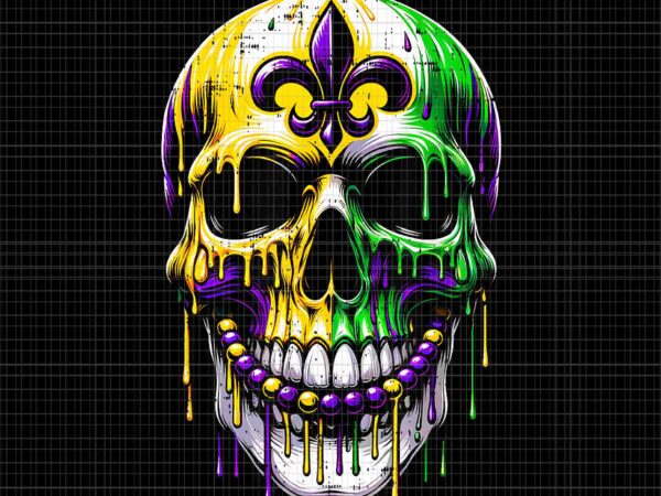 Fleur de lis mardi gras skulls png, mardi gras skulls png, skull png t shirt graphic design