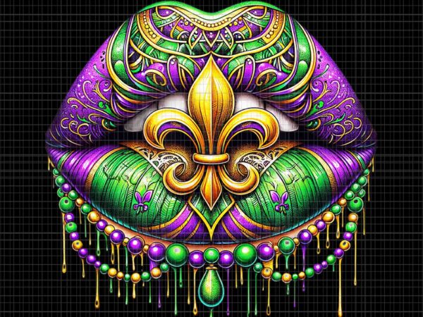 Mardi gras lips queen women carnival fleur de lis louisiana png, mardi gras lips queen png, lips queen png t shirt designs for sale