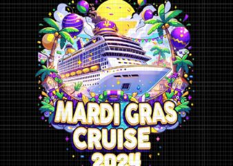 Mardi Gras Cruise 2024 Png, Family Trip New Orleans 2024 Png, Mardi Gras Cruise Squad Png