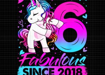 6 Years Old Flossing Unicorn Png, 6th Birthday Girl Party Png, Birthday Unicorn Png,