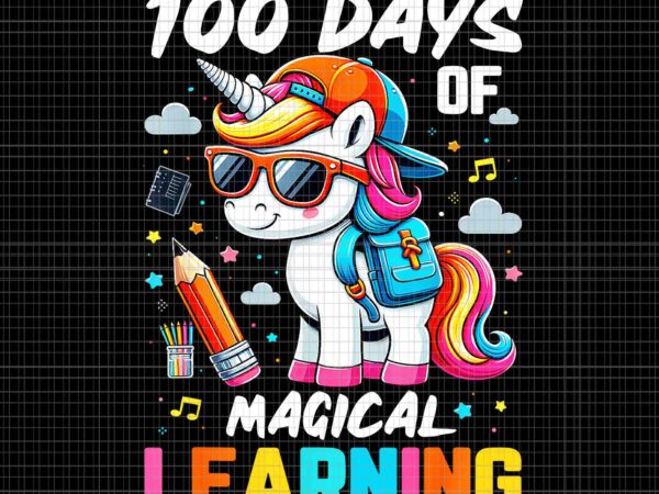 100th days of school learning unicorn png, days of school unicorn png, unicorn school png