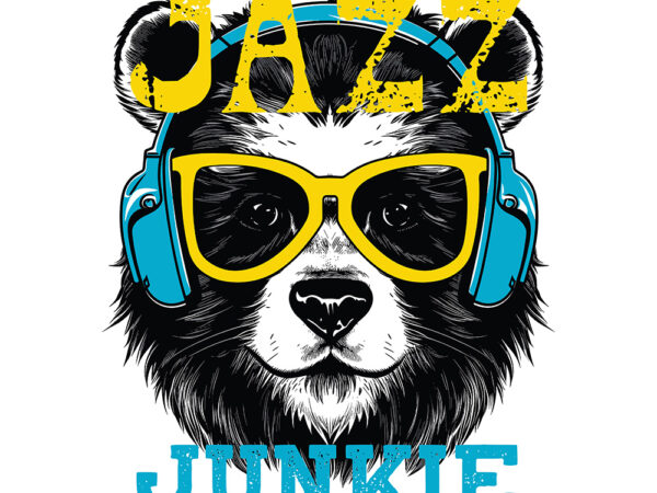 Music bear t shirt designs for sale