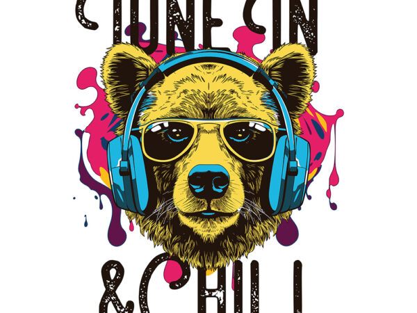 Music bear t shirt designs for sale