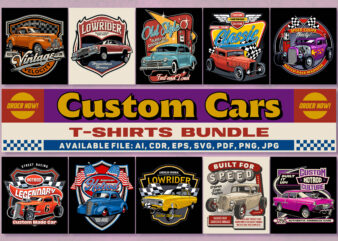 Best custom cars t-shirts bundle