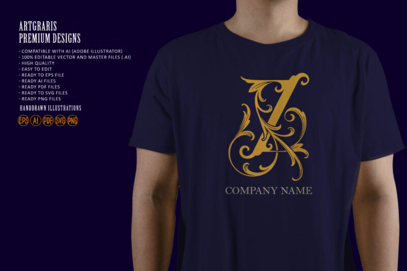 Luxury flourish classic letter Z elegant monogram logo