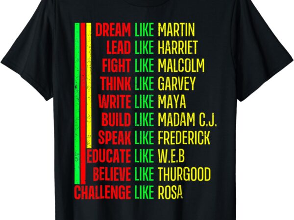 Black history pride martin black afro african t-shirt