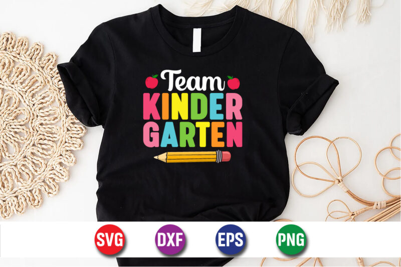 Team Kinder Garten, 100 days of school shirt print template, second grade svg, 100th day of school, teacher svg, livin that life svg