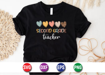 Second Grade Teacher, 100 days of school shirt print template, second grade svg, 100th day of school, teacher svg, livin that life svg t shirt template vector