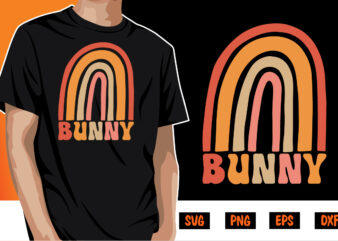 Bunny, Easter Sunday SVG T-shirt Design Print Template