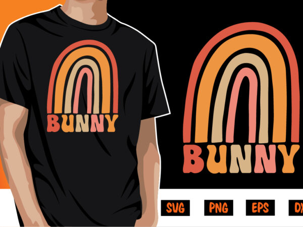 Bunny, easter sunday svg t-shirt design print template
