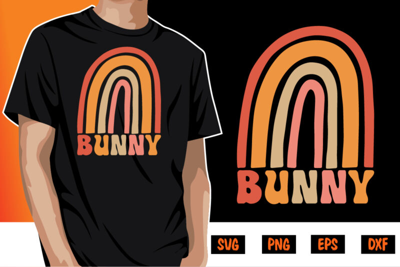 Bunny, Easter Sunday SVG T-shirt Design Print Template