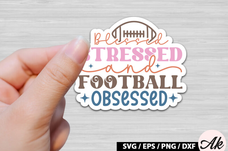 Retro football Stickers SVG Bundle