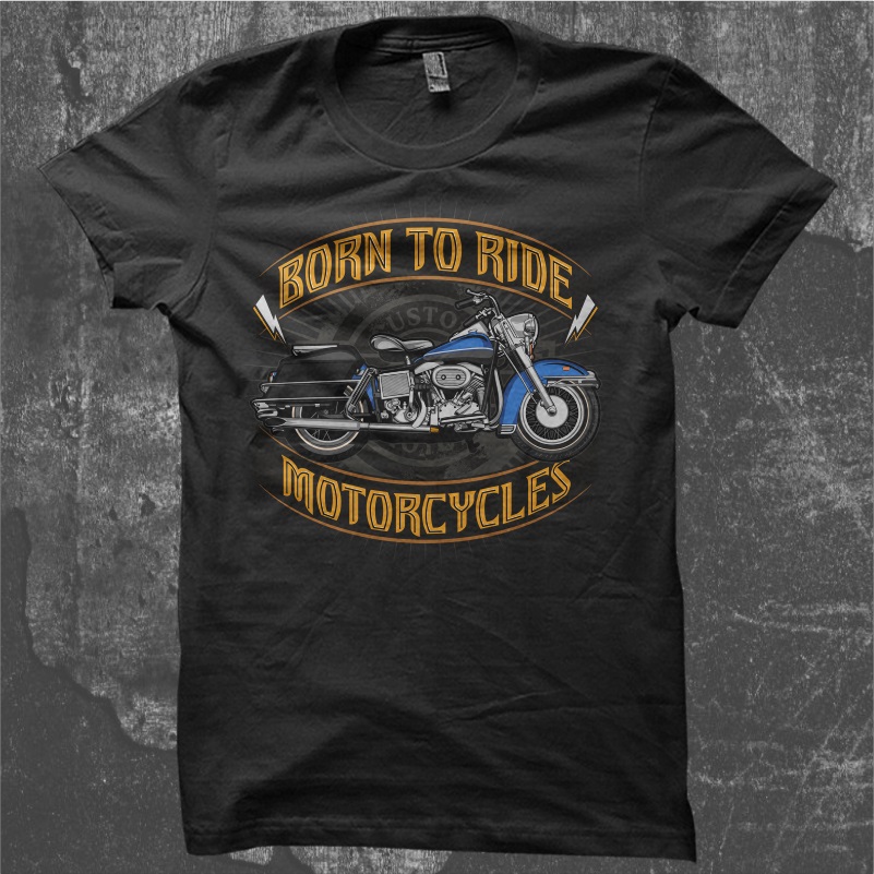Born To Ride Motorcycles, Classic T-shirt American Motorcycle