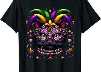 Carnival Women Girl Costume Top Outfit Mardi Gras Cat T-Shirt
