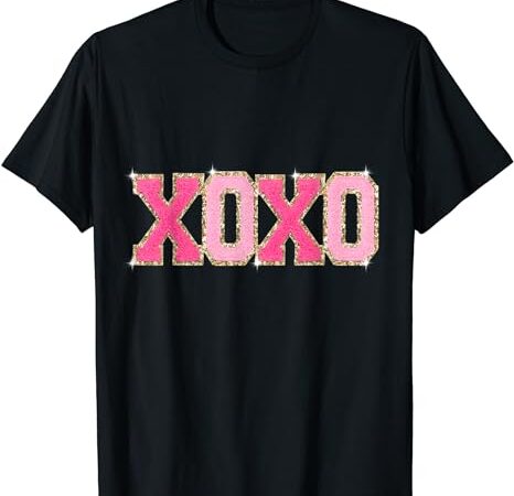 Chenille patch sparkling xoxo valentine day heart love gift t-shirt Chenille patch sparkling xoxo valentine day heart love gift t-shirt