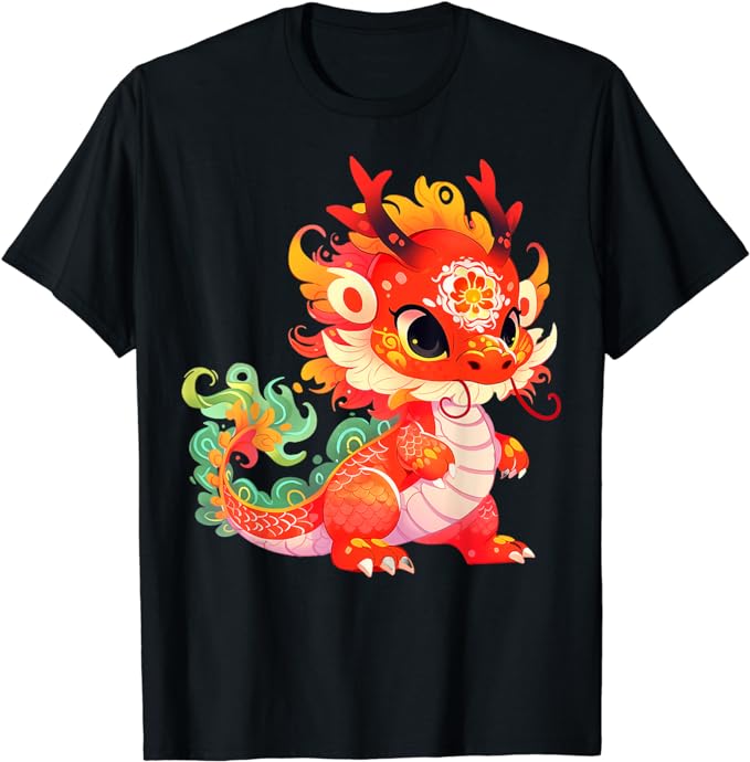 Chinese New Year 2024 Baby Dragon Kids Gifts Celebration T-Shirt