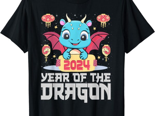 Chinese new year 2024 shirt kids year of the dragon 2024 t-shirt