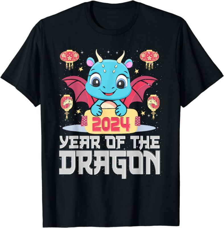 Chinese New Year 2024 Shirt Kids Year of The Dragon 2024 T-Shirt