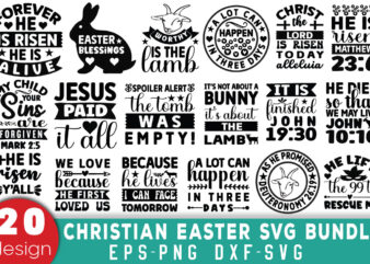 Christian Easter T-shirt Bundle Christian Easter SVG Bundle