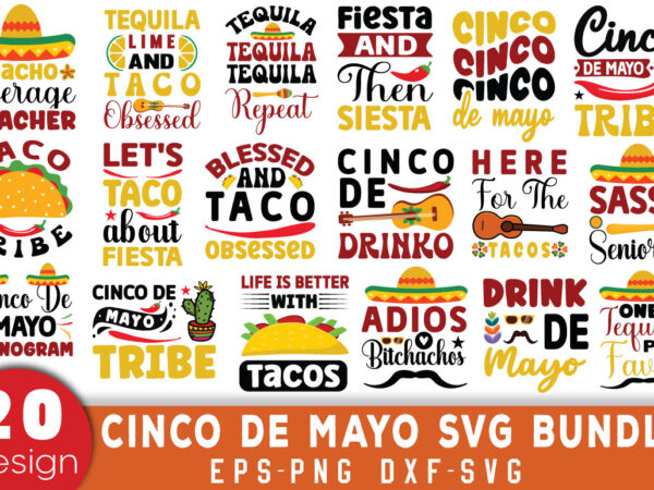 Cinco de mayo t-shirt bundle cinco de mayo svg bundle