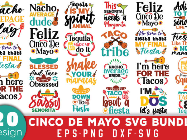 Cinco de mayo t-shirt bundle cinco de mayo svg bundle