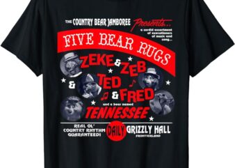 Country Bear Jamboree Real Old Country Rhythm Five Bear Rugs T-Shirt