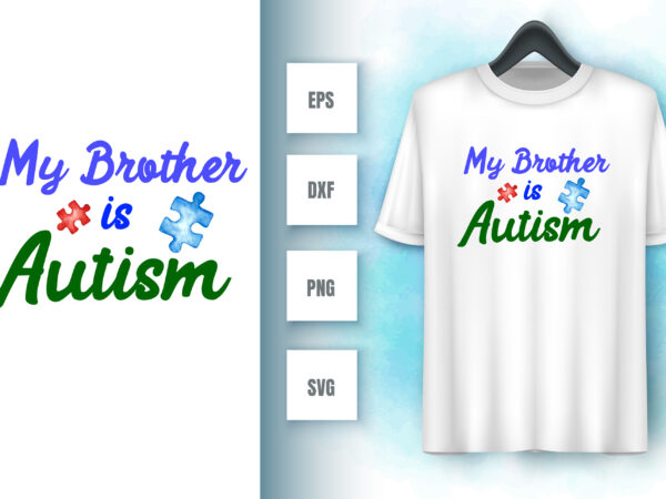 Autism t shirt vector