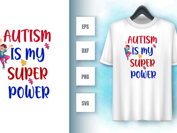 Autism t shirt vector