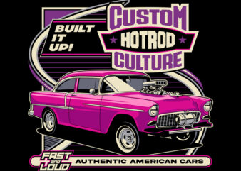 Custom Culture Hotrod t shirt vector file