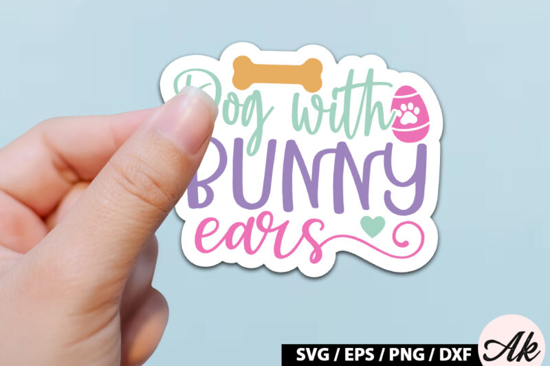 Stickers Easter Dog SVG Bundle