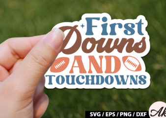 First downs and touchdowns Retro Stickers