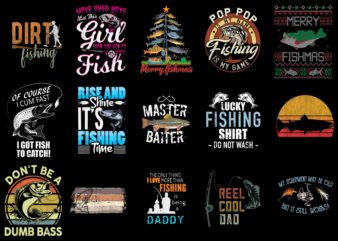 15 Fishing Shirt Designs Bundle, Fishing T-shirt, Fishing png file, Fishing digital file, Fishing gift, Fishing download, Fishing design 1