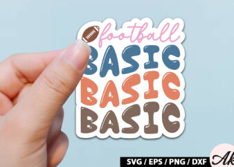 Football Basic Retro Stickers t shirt graphic design