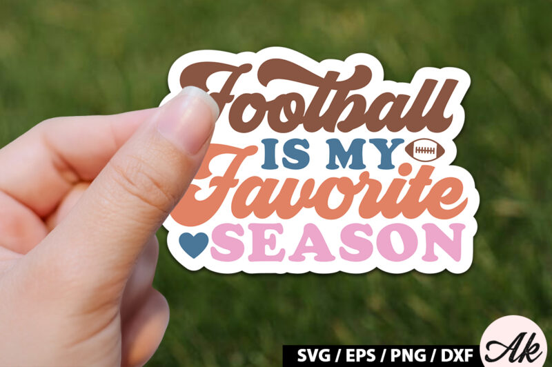 Football is my favorite season Retro Stickers