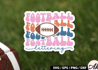 Football lettering Retro Stickers