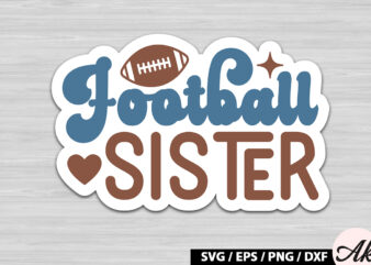 Football sister Retro Stickers