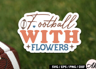 Football with flowers Retro Stickers