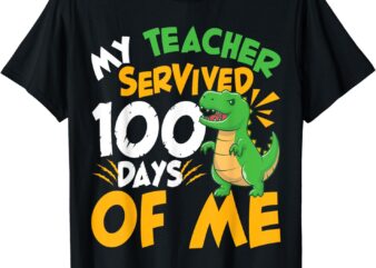 Funny 100 Days Of School Dinosaur 100th Day Of School Boys T-Shirt