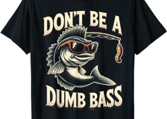 Funny Bass Fishing Stuff Funny Dad Bass Fish Papa Fishing T-Shirt