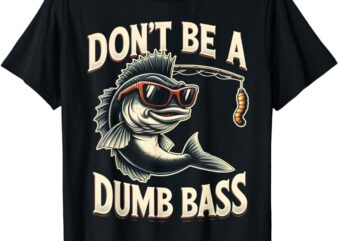 Funny Bass Fishing Stuff Funny Dad Bass Fish Papa Fishing T-Shirt