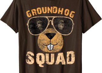 Funny Groundhog Squad Shirt Happy Groundhog Day 2024 T-Shirt