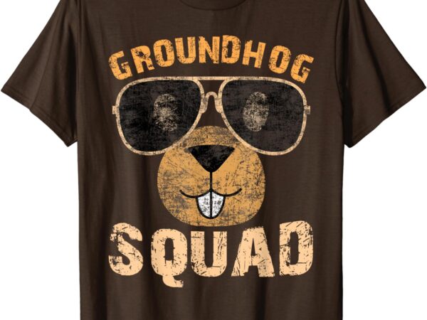 Funny groundhog squad shirt happy groundhog day 2024 t-shirt