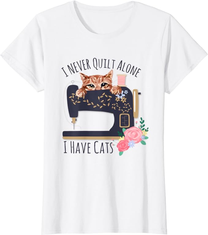 Funny Sewing and Quilting Cat Lover – Sewer Quilters T-Shirt