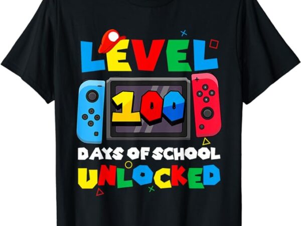 Game controller level 100 days of school unlocked boys t-shirt