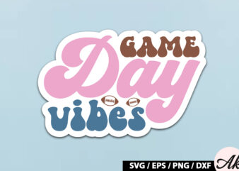 Game day vibes Retro Stickers