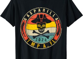 Gasparilla 2024 Pirate Festival Skull Ship Gasparilla Establ T-Shirt