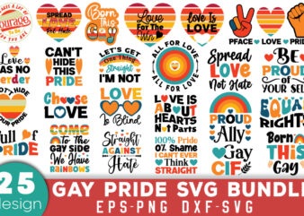Gay Pride T-shirt Bundle Gay Pride SVG Bundle